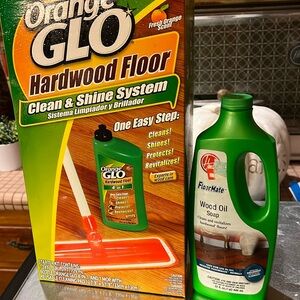 COPY - NEW ORANGE 🍊 GLO HARDWOOD FLOOR CLEAN 🧽 AND SHINE SYSTEM!